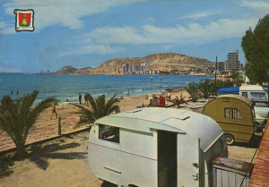 Postal antiguo Camping Bahía Alicante